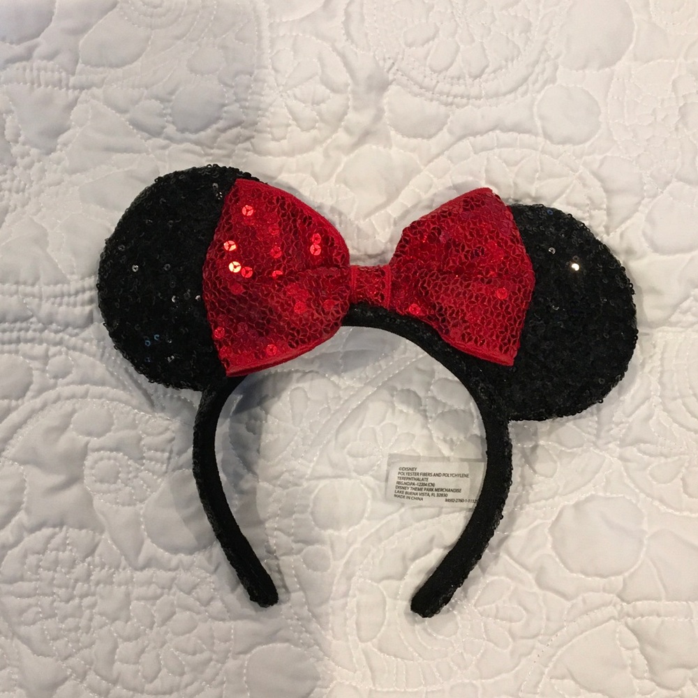 Disney Black and Red Minnie Mouse Ears Headband